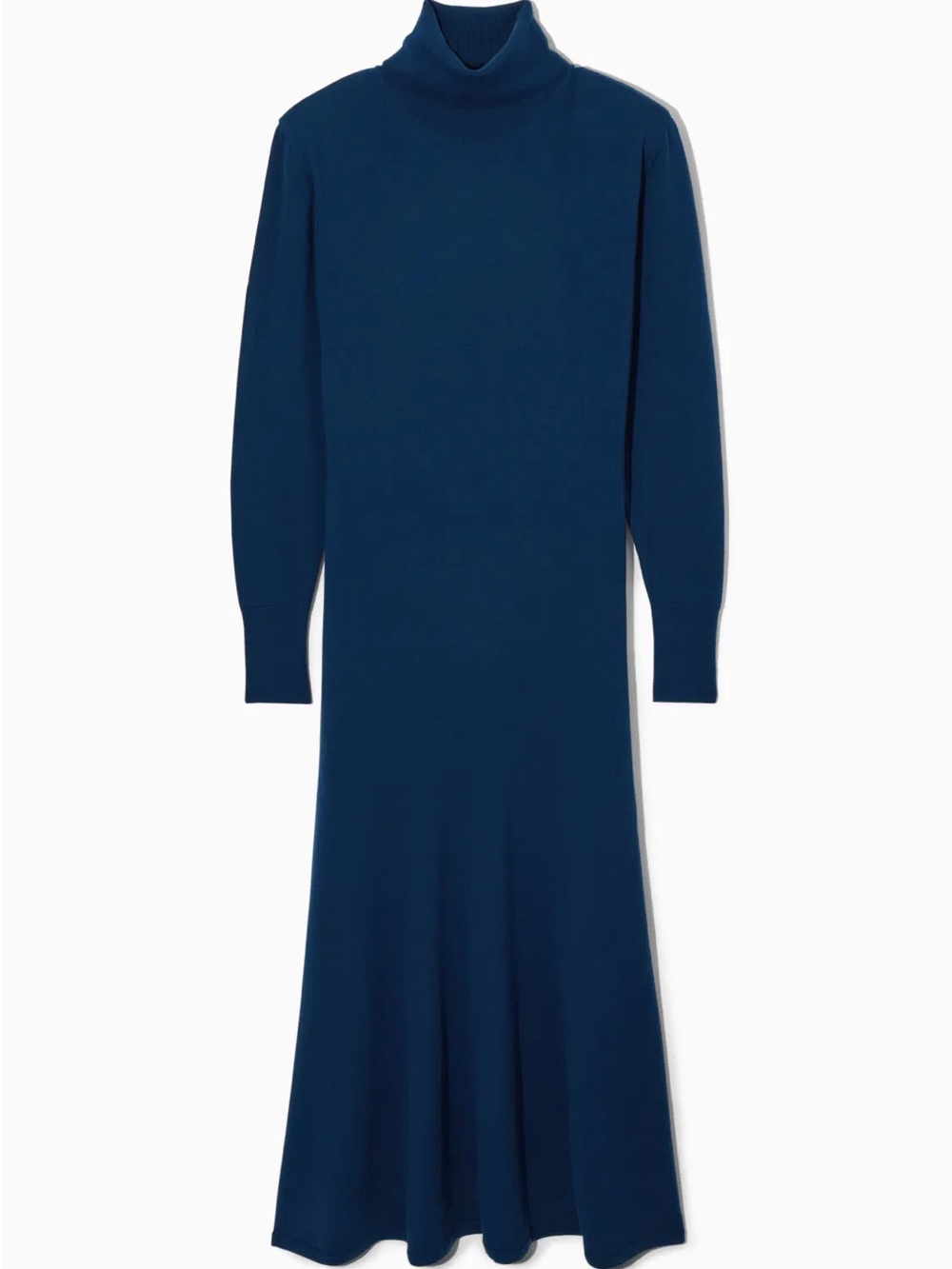 COS Power Shoulder Merino Wool Maxi Dress